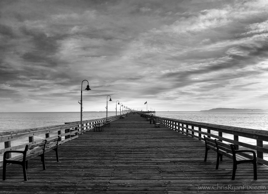 View on the Ventura Pier (Black and White)