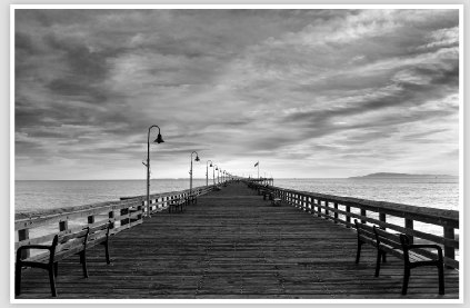 Ventura Pier in Dramatic Black and White Photograph