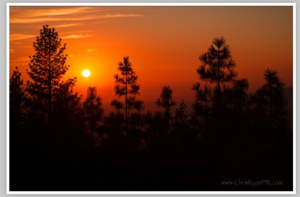 Oregon Sunset from Crater Lake  by Chris Ryan