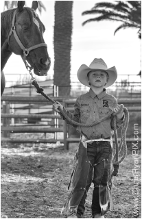 Portrait Photograph of Young Cowboy with Horse (ChrisRyanPIX)