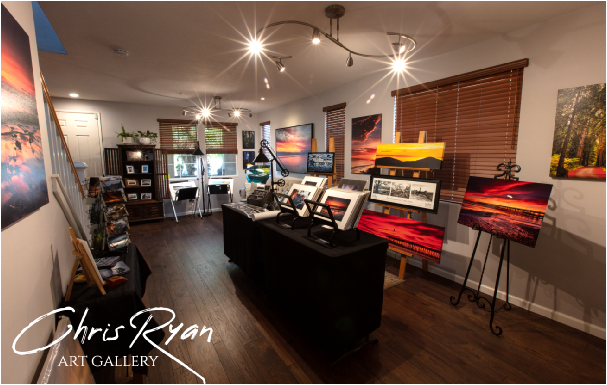 Interior photo showing Chris Ryan Art Gallery