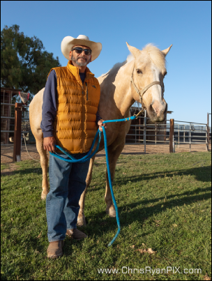 Equine Photograph of Urban Cowboy with Horse at Ranch (ChrisRyanPIX)